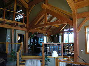 Samuelson Timberframe Design - interior timber