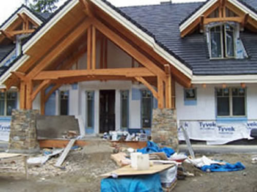 Samuelson Timberframe Design - Double Post Entrance Detailing