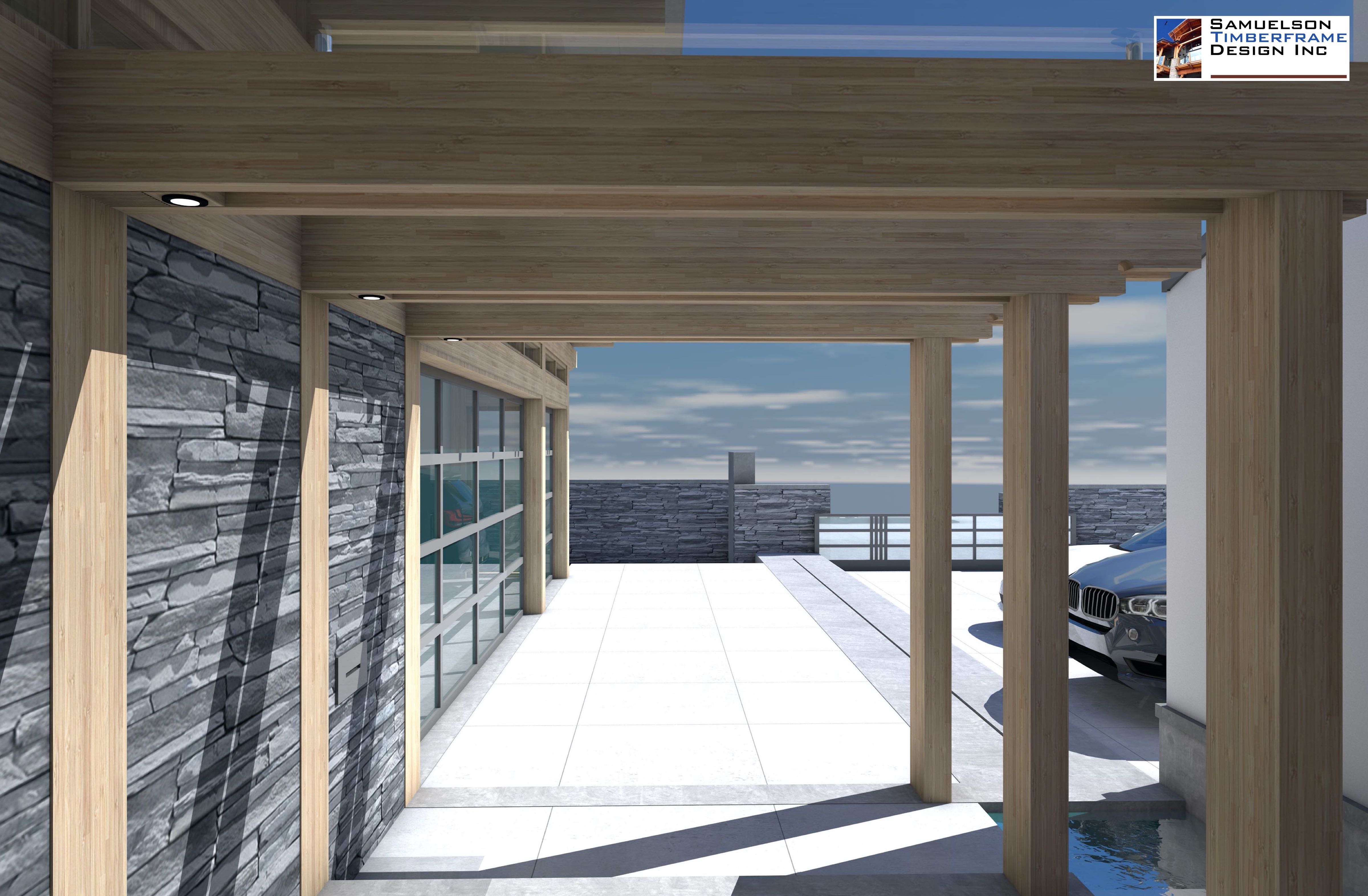 Brian Hemingway West Coast Contemporary Architect Samuelson Timberframe Design 3D Rendering