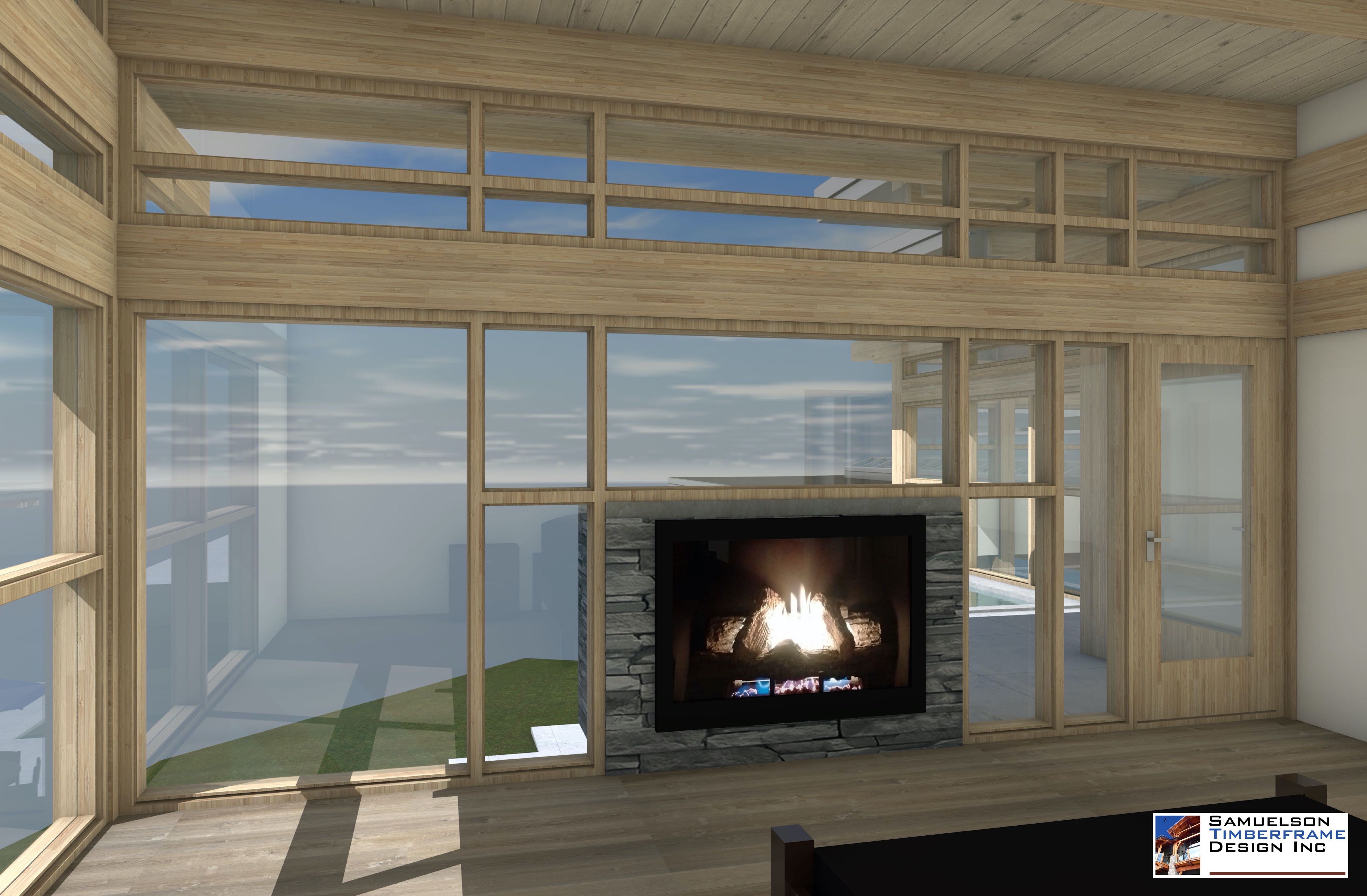 Brian Hemingway West Coast Contemporary Architect Samuelson Timberframe Design 3D Rendering