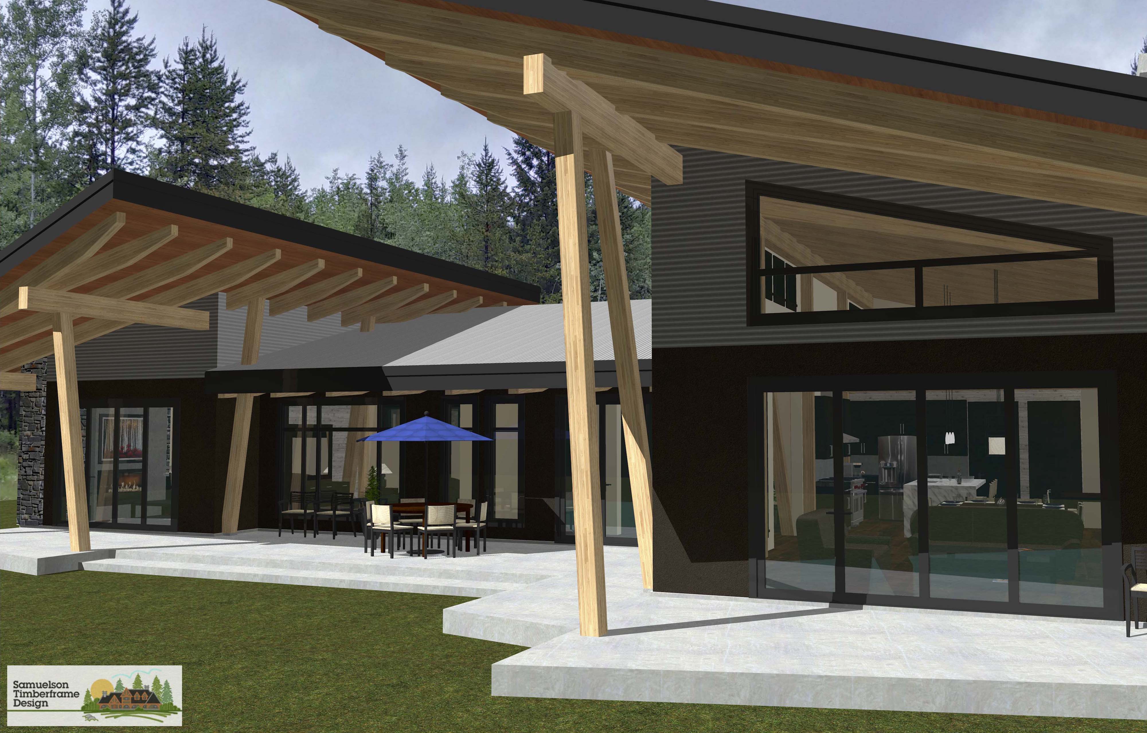 Samuelson Timberframe Design - West Coast Contemporary Timberframe Mountain Modern