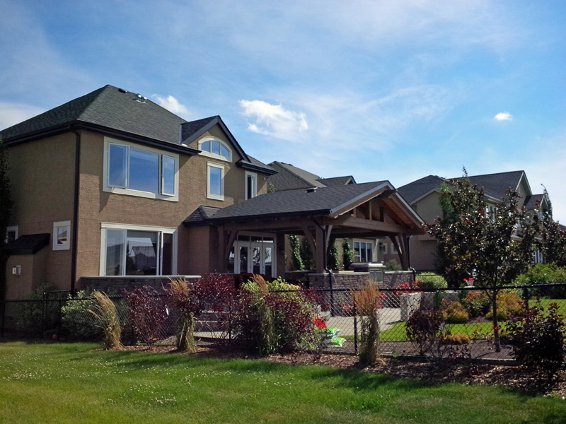 Samuelson Timberframe Design - Calgary Outdoor Living Room timber frame