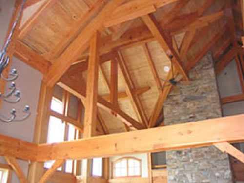 Samuelson Timberframe Design - Greatroom Vaulted Ceiling