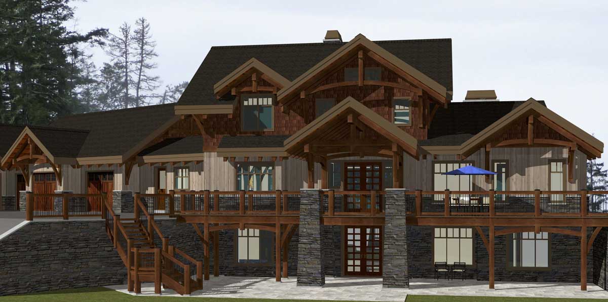 Samuelson Timberframe Design - Metchosin Vancouver Island Craftsman Timberframe