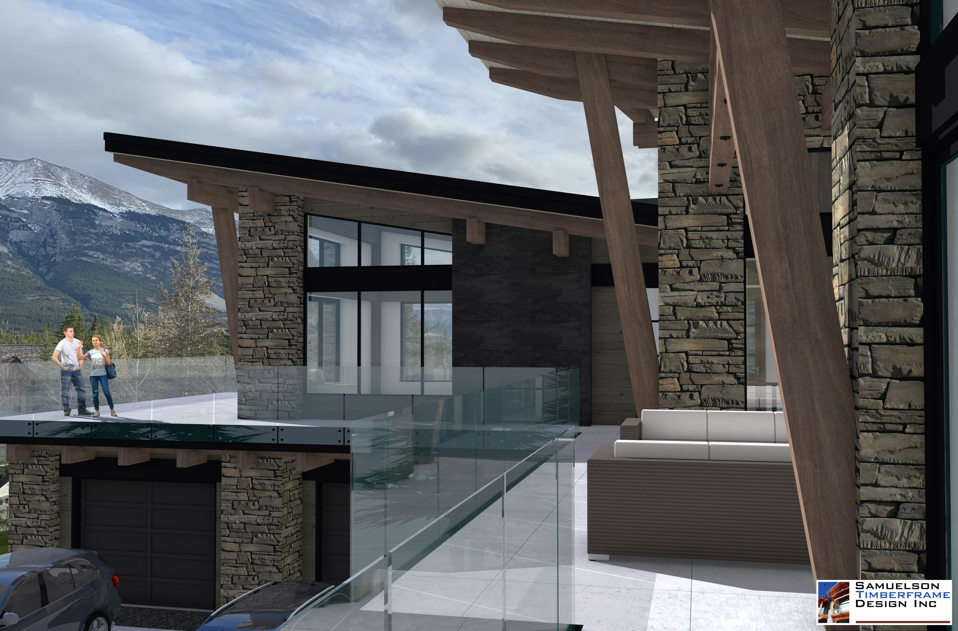 Samuelson Timberframe Design Inc - West Coast Contemporary Timberframe Mountain Modern