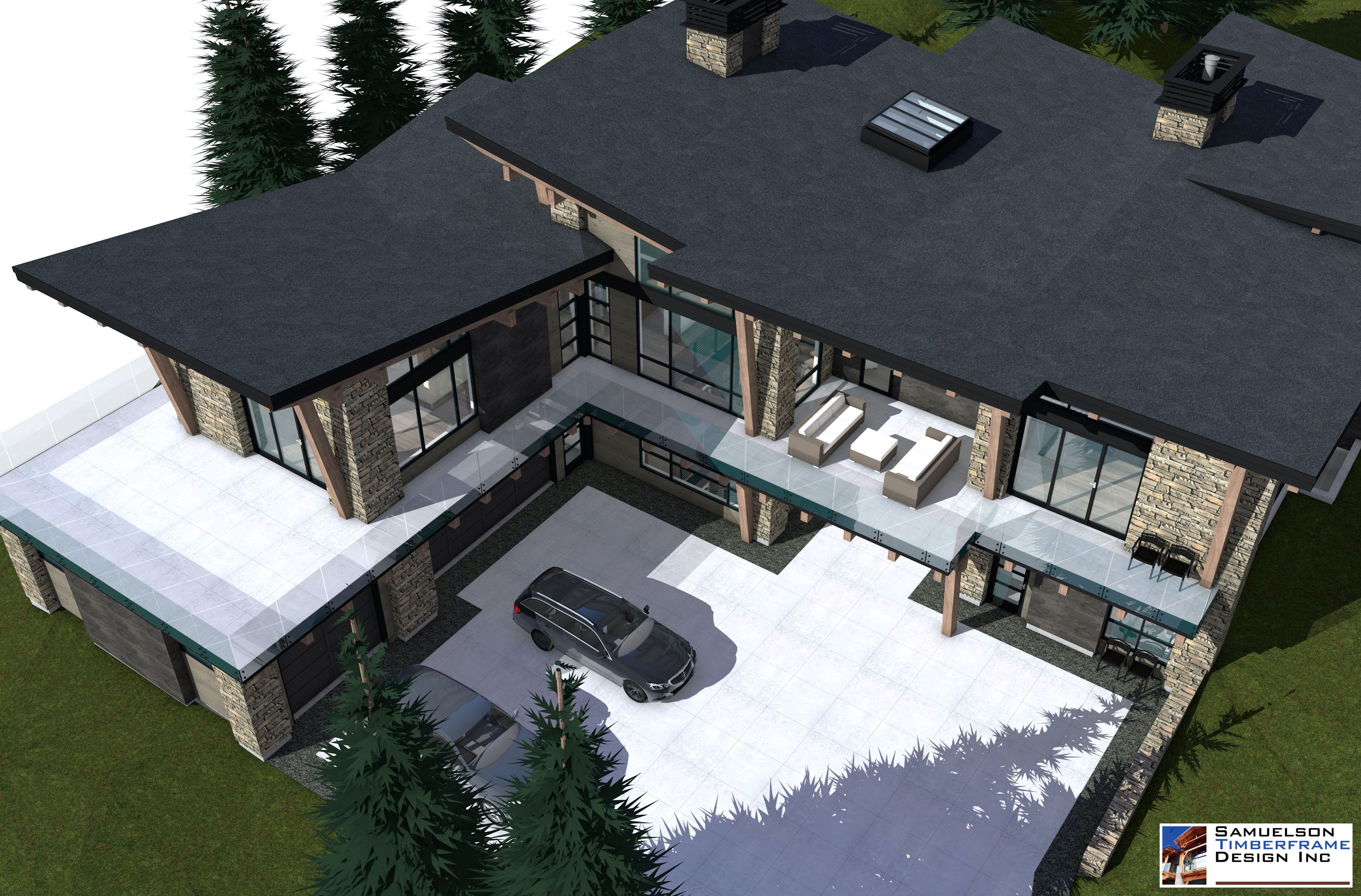 Samuelson Timberframe Design Inc - West Coast Contemporary Timberframe Mountain Modern