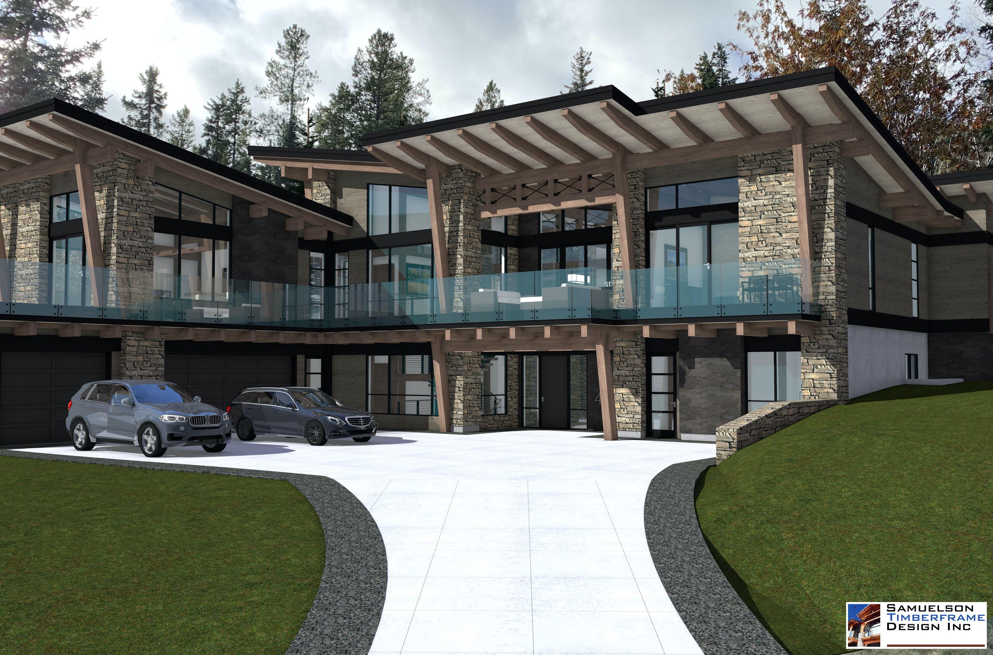 Samuelson Timberframe Design Inc - West Coast Contemporary Timberframe Mountain Modern