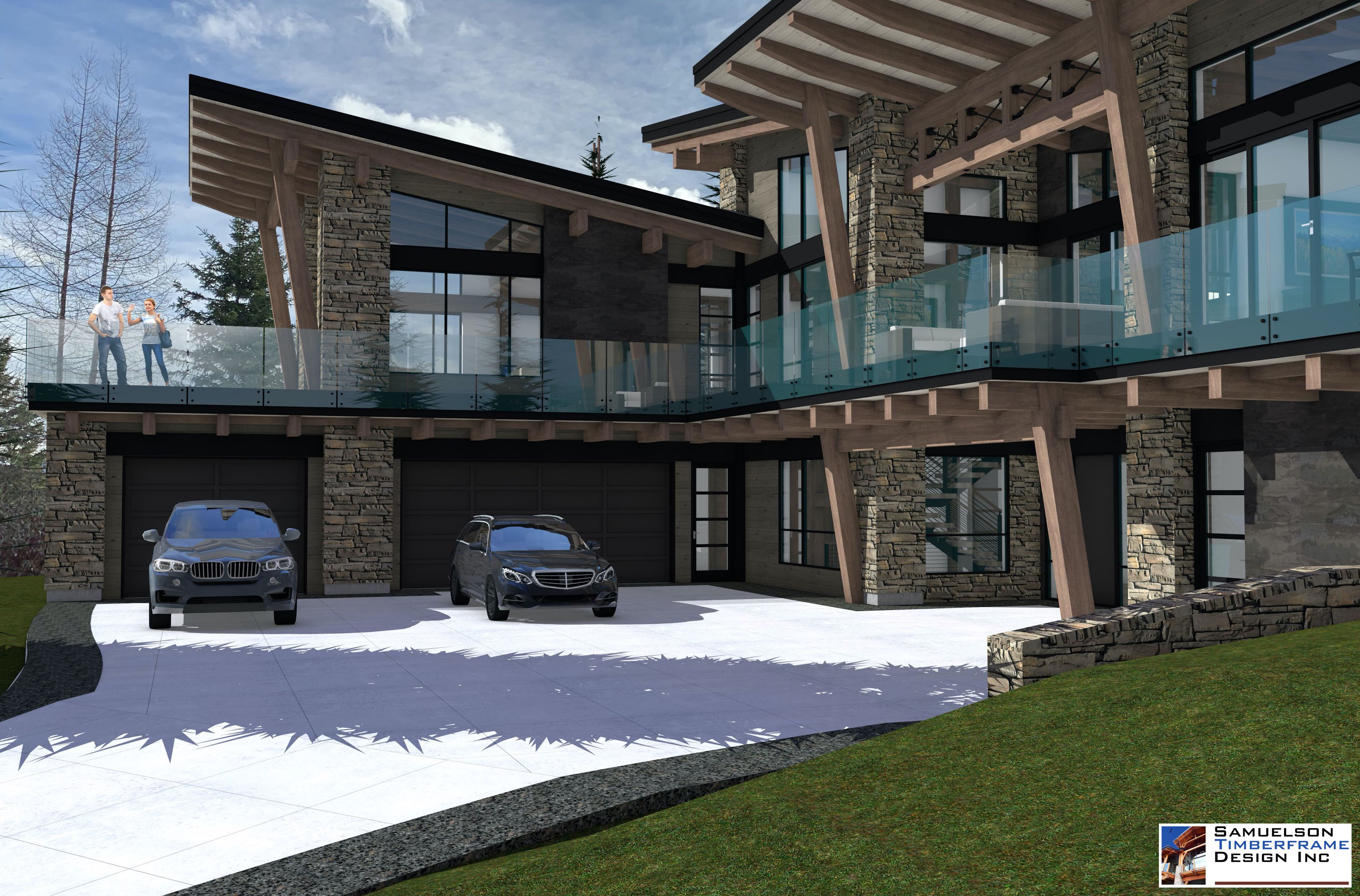 Samuelson Timberframe Design Inc - West Coast Contemporary Timberframe Mountain Modern