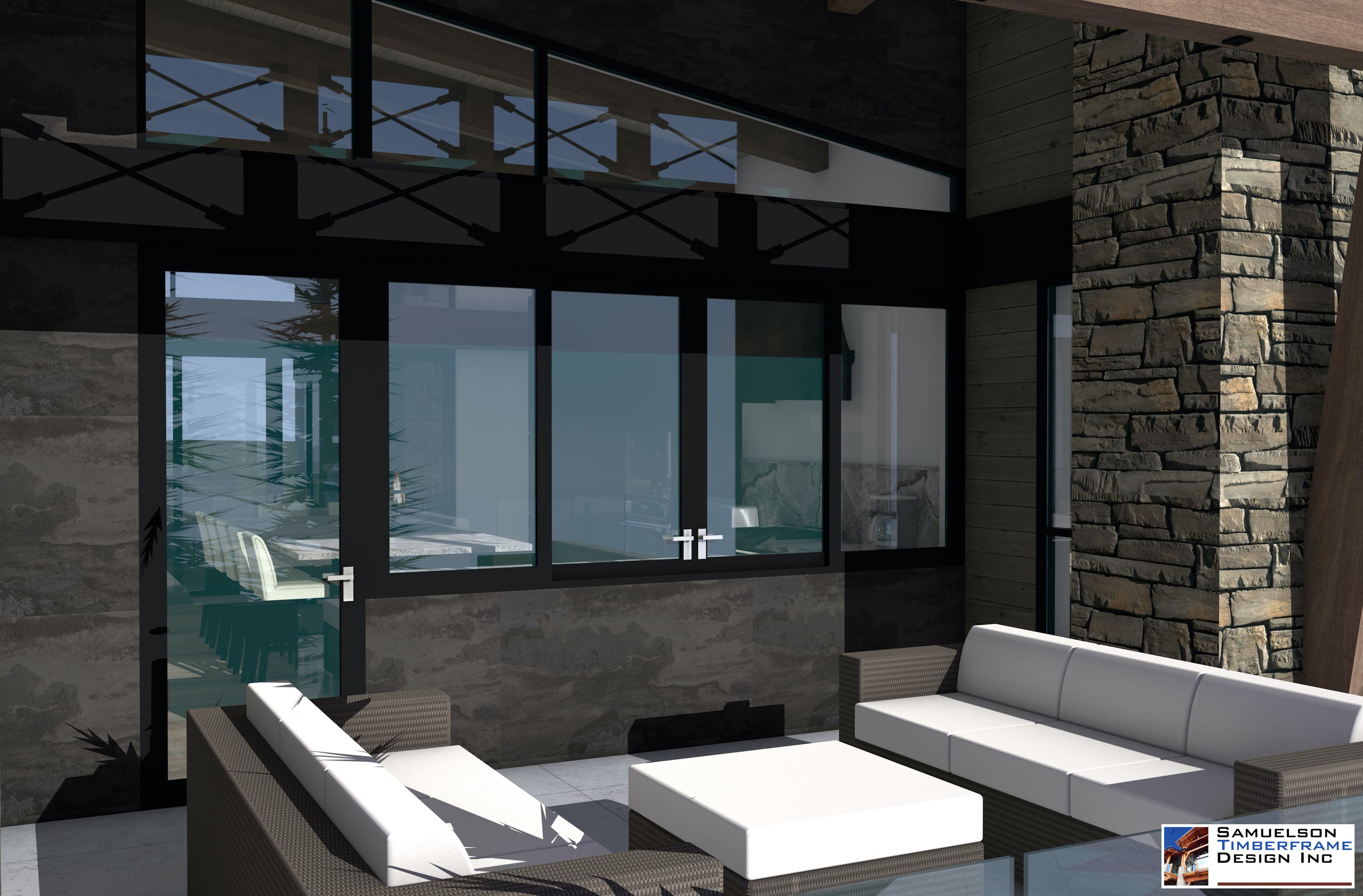 Samuelson Timberframe Design Inc - West Coast Contemporary Timberframe Mountain Modern