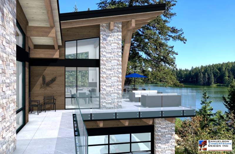 Samuelson Timberframe Design Inc - West Coast Contemporary Timberframe Mountain Modern
