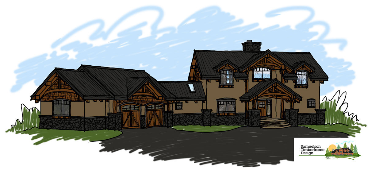 Samuelson Timberframe Design - Calgary Priddis Timberframe
