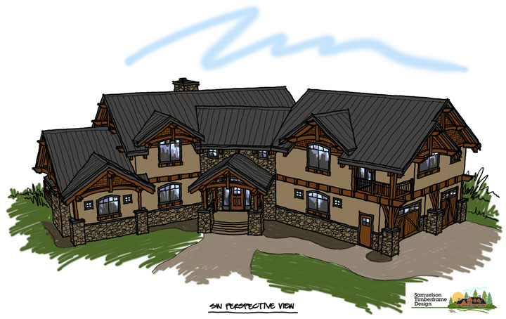 Samuelson Timberframe Design - timber frame home canmore