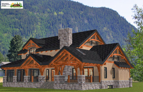 Samuelson Timberframe Design - West Kootenay timber frame