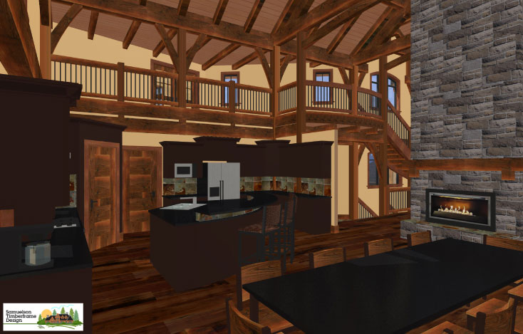 Samuelson Timberframe Design - timber frame interiors